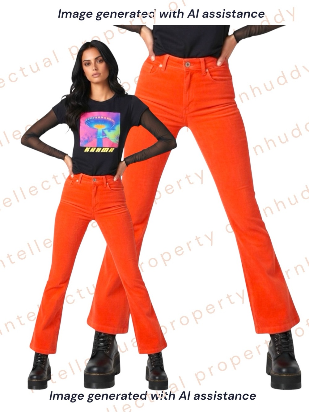 NWT Dolls Kill Current Mood S orange corduroy flares